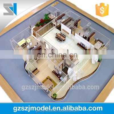 Architectural interior drawing house plan , building scale model