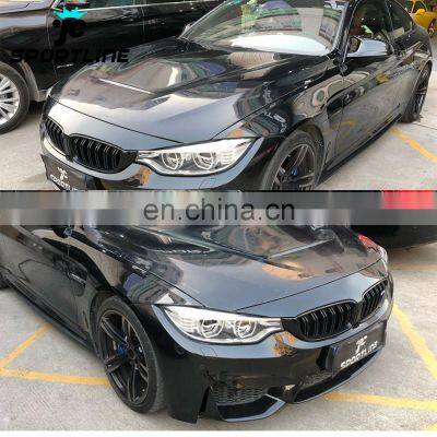 Black FRP F8x M4 Car Bonnets with Engine Vents for BMW F80 M3 F82 F83 M4 14-19