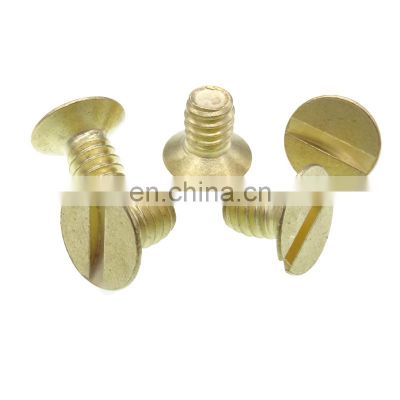 m3 slotted round head copper gold plated screw