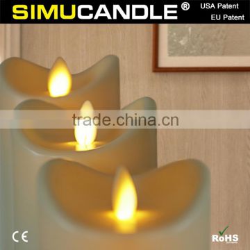 Flameless candle with realistic flame and timer function