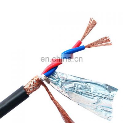Cable Manufacturers 2 Core 0.3mm Twisted Pair Shielded Wire Rvvps Black Pvc Rvsp Suitable For Power Control Signal Transmission