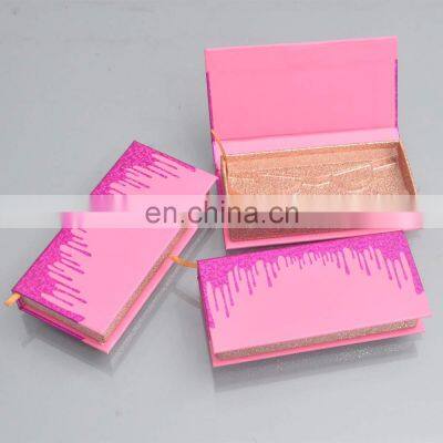 Magnetic Pink Packaging Box For 3d 5d Mink Eyelashes False Eyelashes Lash Paper Box