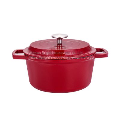 Facoty Supplier New Design Enamel Cast Iron Cookware Thermal Casserole Dish Pot Dutch Oven Enamel Cast Iron Stock Pot