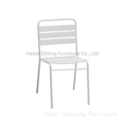 Metal Iron Dining Chair White Color DC-M18