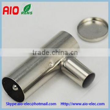 welded 90 degree right angle 9.5mm TV plug,PAL plug connector