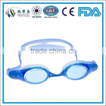 Custom competition swimming goggles in blue lens , triathlon swimming goggles , waterproof swimming goggles