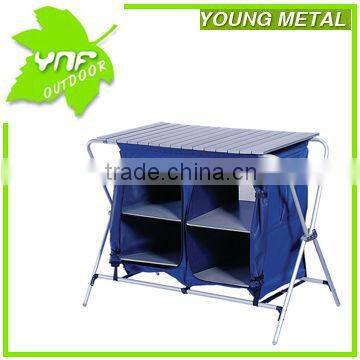 outdoor alu folding kitchen with windshield