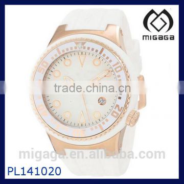 fashion rose gold plating alloy case japan quartz movement watch unisex