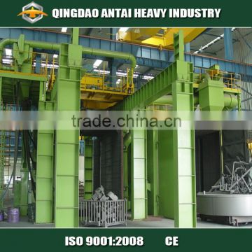 china manufacture trolley table sand blasting machine rotary type