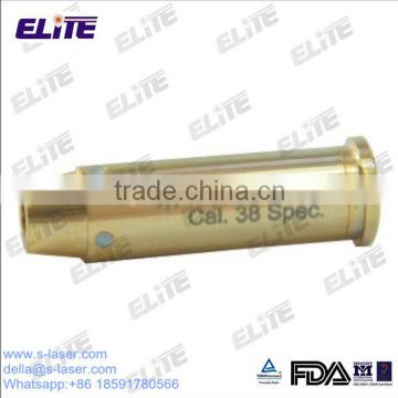 FDA Approved High Quality Gold Plated Brass 38Spec. Caliber Cartridge Red Laser Bore Sight