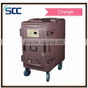 Electric insulator carriers, insulated hot food carriers, food carriers for keeping hot