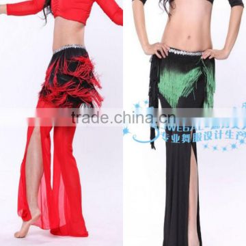 SWEGAL Wholesale tassel Fashion belly dance hip scarf wrap skirt costume SGBDJ13001