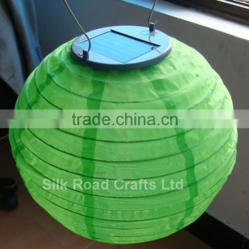 Hanging paper/fabric LED solar lantern for outdoor decoration                        
                                                Quality Choice