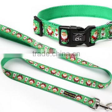 custom logo dog leash and collar made by nylon