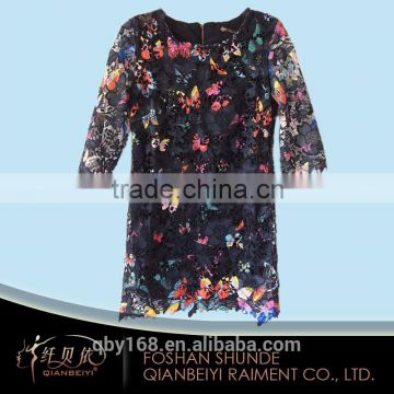 Women summer casual short sleeve floral print dress