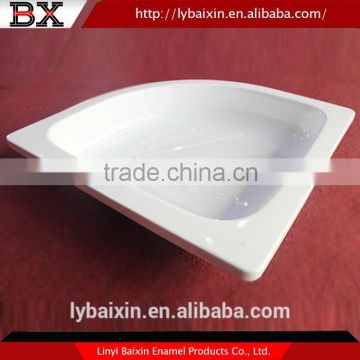 Wholesale corner enamel steel shower tray,bathroom design shower pan custom shower tray,solid surface shower tray