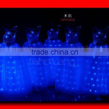 Remote Control Light Color Wedding Dresses, LED Light Ballerina Wedding Dresses