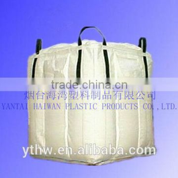 PP white food grade jumbo bags/100% polypropylene belt/cross conner loops