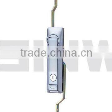 Chrome plated metal rod control panel lock for cabinet