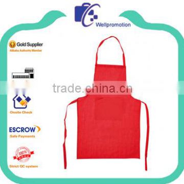 Kids waist red apron with 100% cotton