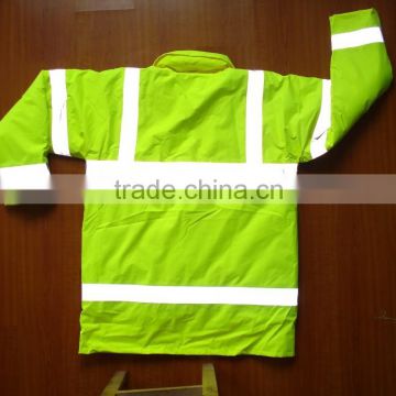 High Visibility 100% Polyester yellow Reflective Safety JACKET