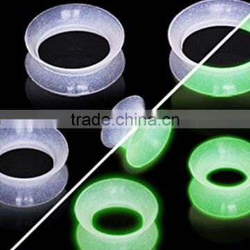 Luminous ear tunnel silicone plug piercings jewelry