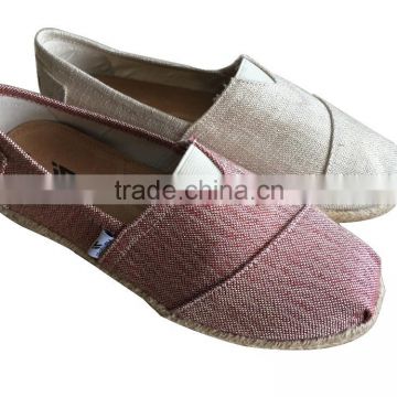 High quality new style espadrille sole canvas shoes