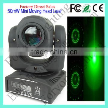 Factory Wholesale 50mW Green Mini Moving Head Disco Laser Light
