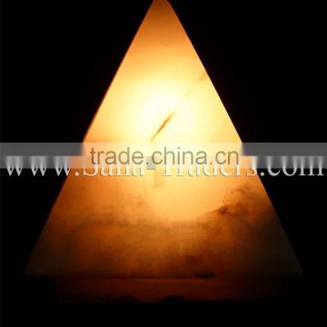 Marble Onyx Designed Pyramid Lamp