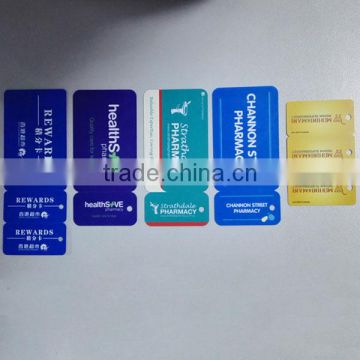 member rewards plastic pvc key tag combo cards