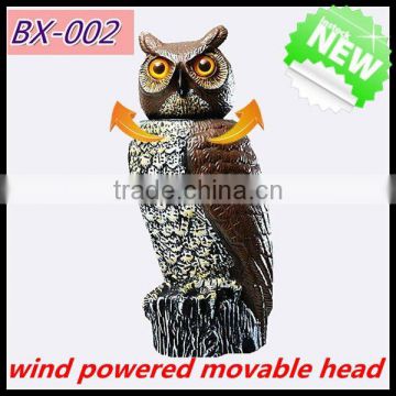 Plastic Rotating Head Wind Action Owl Bobbling Bird Scare owl by wind