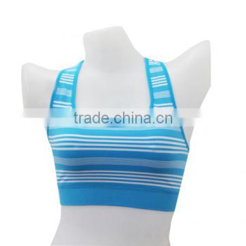 Wholesale sexy gym sports bra/stripe yoga sports bra