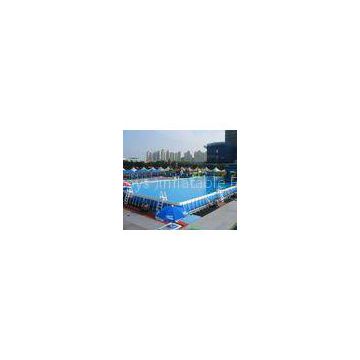 Outdoor inflatable Water Park Metal Frame Swimming Pools blue With SGS EN71