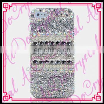 Aidocrystal Luxurious white diamond-studded bling crystal mobile phone case for apple iphone 4 4s 5 5s 5c 5se 6 6s 6c plus se