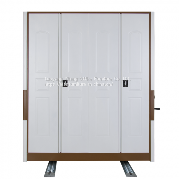High Density Office Movable Filing Cabinet system, mechanical Mobile Storage Shelving System