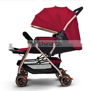 China High Quality Two-Way Lightweight Foldable Multifunctional Baby Stroller
