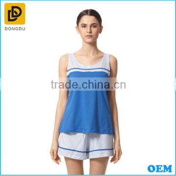 Wholesale cheap simple design sleeveless pajamas for women