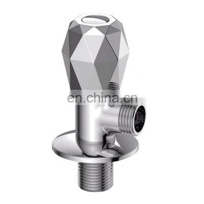 Nickle Plated Brass Two Way Angle Valve with New Style Handle