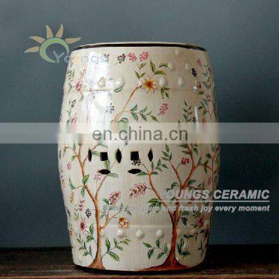 High Temperature burning Modern Chinese Ceramic Drum Seat Stool