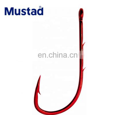 Mustad 92668 Red Nickel Single Barbed Sea Live Bait  Jig Double Back Barbed Carp Fishing hooks