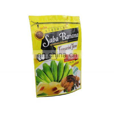 Colorful design custom printed plastic banana chips packaging bag dried fruit bags