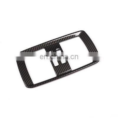 Carbon Fiber Style Rear Air Conditioning Outlet Vent Frame Trim Sticker For BMW X3 f25 X4 f26 Auto Accessories