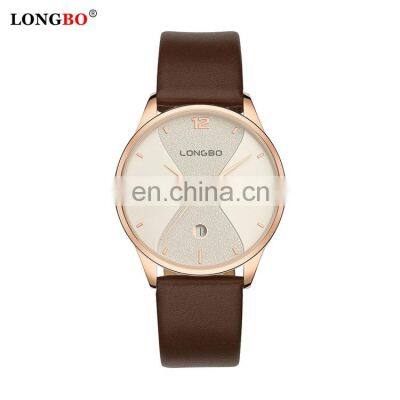 LONGBO 7315 Unisex Men Women Cheap Simple Watches Analog Quartz Leather Strap Couple Wrist Watch