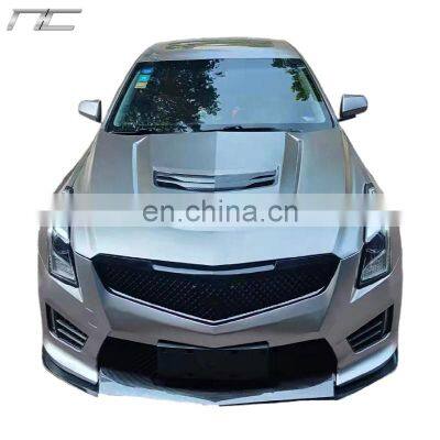 ATSV Style Body Kit Include Front Bumper Front Lip Bonnet Hood Fender For Cadillac ATS 2014-2020