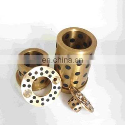 Bronze Flange Solid Lubricating Bushing Consist of Cooper Alloy and Graphite or PTFE Good Lubrication for Ship And Steam Engine.