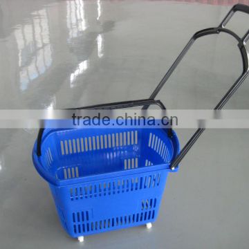 Quality plastic shopping trolley/cart/superstore shopping basket trolley