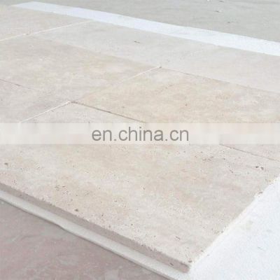 Premium Quality Customizable Outdoor and indoor decoration Light Travertine Tiles 3cm thick 40x60cm Made in Turkey