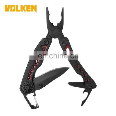 Camping tool Survival Gear Multitool Plier with Carabiner 8-IN-1 Stainless Steel EDC Multi tool Folding Knife for Outdoor