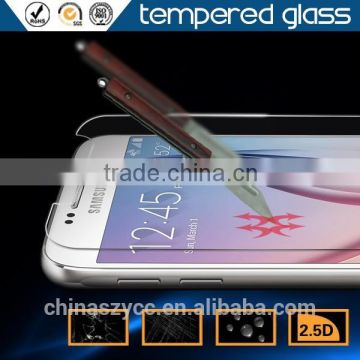 Hot sell tempered glass protector for samsung galaxy s6 phone screen guard protecive film
