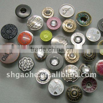 2-hole metal buttons / metal jeans button